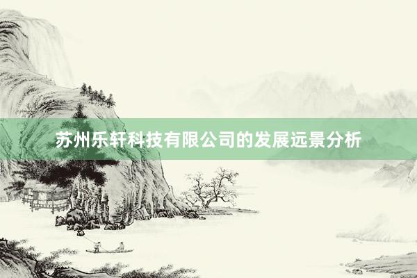 苏州乐轩科技有限公司的发展远景分析